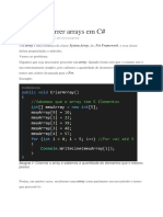 Como Percorrer Arrays em C#