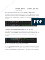 Diferença Entre Int - Parse-Convert - Toint32