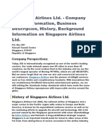 Singapore Airlines LTD