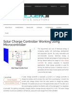 Solar Charge Controller Circuit Working With Microcontroller