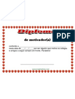 Diploma de motivador Certificado em pdf Gratis pronto para Imprimir