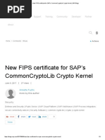 New FIPS Certificate For SAP's CommonCryptoLib Crypto Kernel