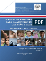 Manual Procedimientos Atencion Del Niño (A) I Nivel 2016 Final PDF