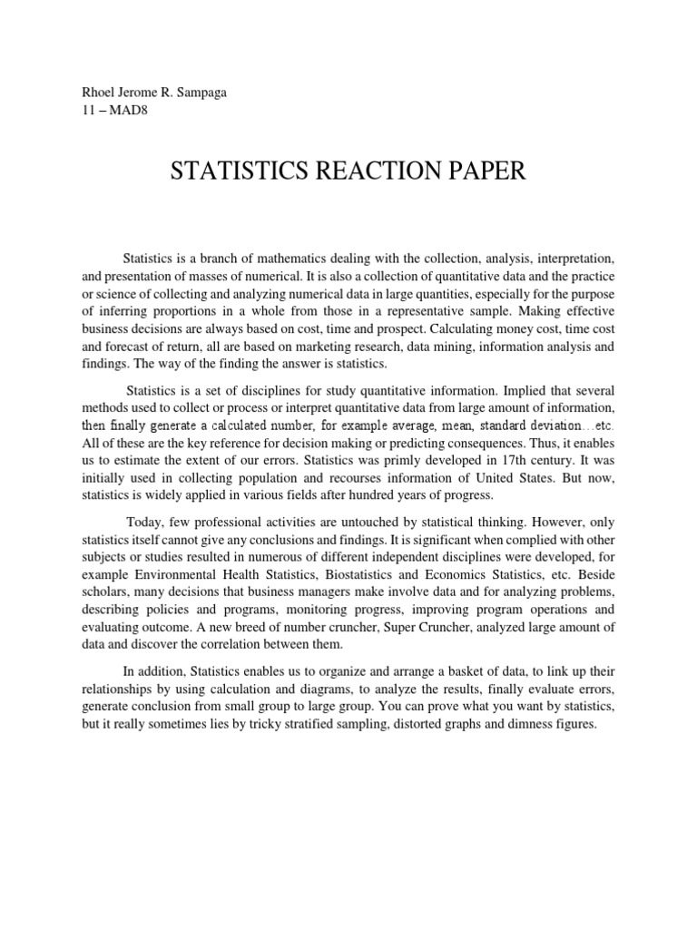 Sample reaction paper about education pdf image