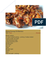 Udang Goreng Cili Bertelur