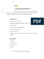 Pt. Ekamas Furtuna: Requirements