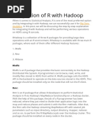 Integration of R With Hadoop