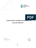 Analiza Bugetelor Municipiilor Din Regiunea VEST 2005-2010