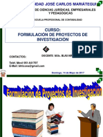 Formulacion de Proyectos de Investigacion