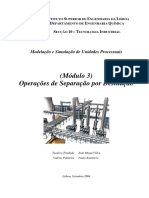 Coluna de Despropanização: Implementação e Optimização