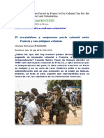 África. El Escandaloso y Vergonzoso Pacto Colonial Entre Francia y Sus Antiguas Colonias