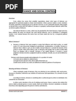 Download Deviance and Social Control - Sociology by toyamah SN35093025 doc pdf