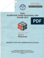 SOAL OSN IPS SMP Tingkat Kabupaten 2017