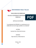 Articulo de Opinion Ambiental Agua