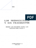 Llanos Alfredo - Los Presocraticos Y Sus Fragmentos PDF