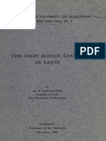 The High School Course in Latin