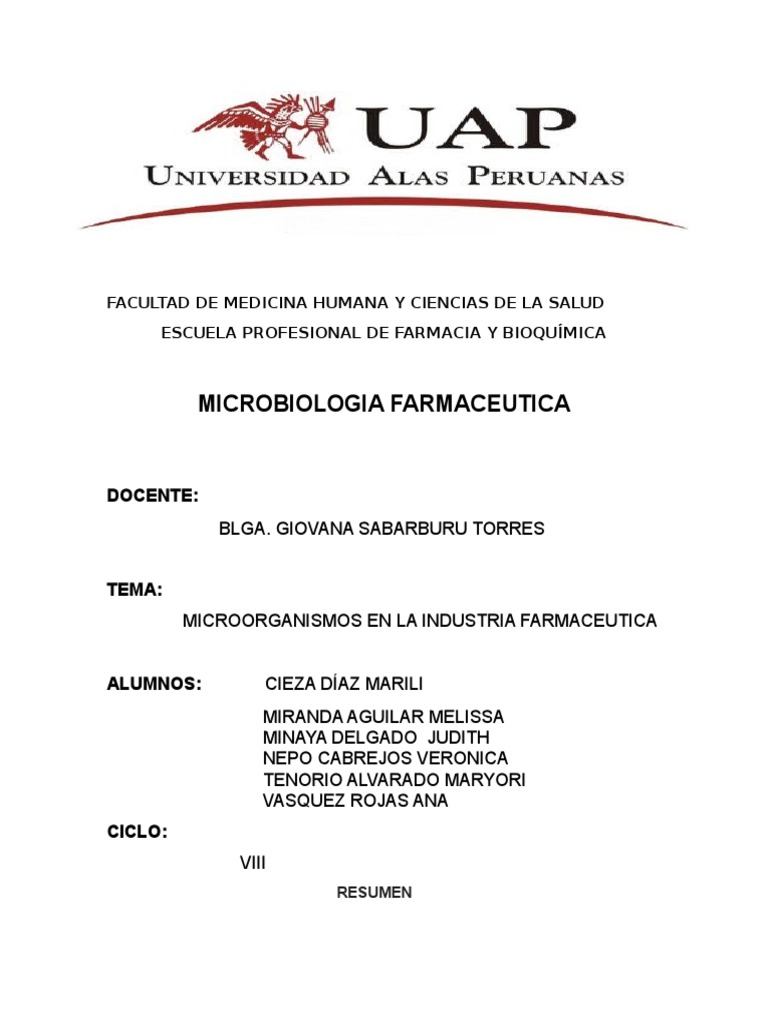 Microorganismos en la Industria Farmacéutica | PDF | Antibióticos | Las ...