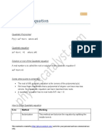 Quadratic X Cheatsheet