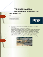 Identifikasi Masalah Pertambangan Mineral Di Indonesia
