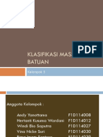 KLASIFIKASI MASSA BATUAN