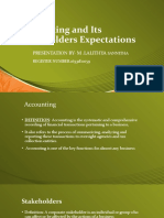 Accounting and Its Stakeholders Expectations