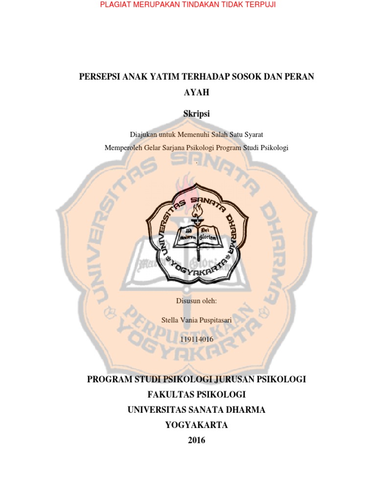 Persepsi Anak Yatim Terhadap Sosok Dan Peran Ayah Pdf