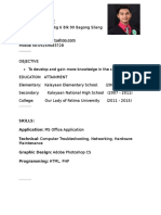 Buelva, Daryl F.: Skills: Application: MS Office Application Technical: Adobe Photoshop CS Programming: HTML, PHP