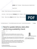Need To Update Delivery Date After Performing Availability Check - SAP Answers
