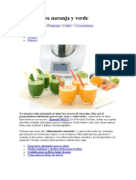 Zumos Detox Naranja y Verde