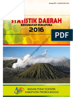 Statistik Daerah Kecamatan Sukapura 2016