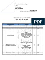 Planificare Calendaristică ANUL ŞCOLAR 2014-2015: Croitoru Iuliana Magda