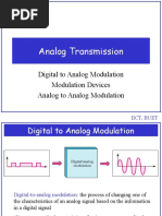 Analog Transmission: Digital To Analog Modulation Modulation Devices Analog To Analog Modulation