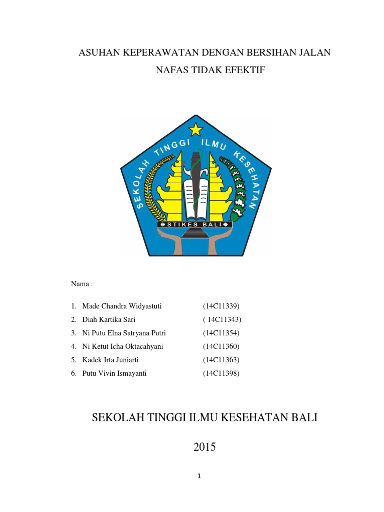 Askep Bersihan Jalan Nafas Tidak Efektif Askep Bersihan Jalan Nafas Tidak Efektif