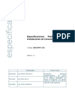 ES.03761.CO. Especificaciones Particulares Para Instalaciones de Conexion y Enlace