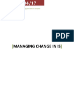 Managing Change in Is: CKIT521 - Managing The Software Enterprise