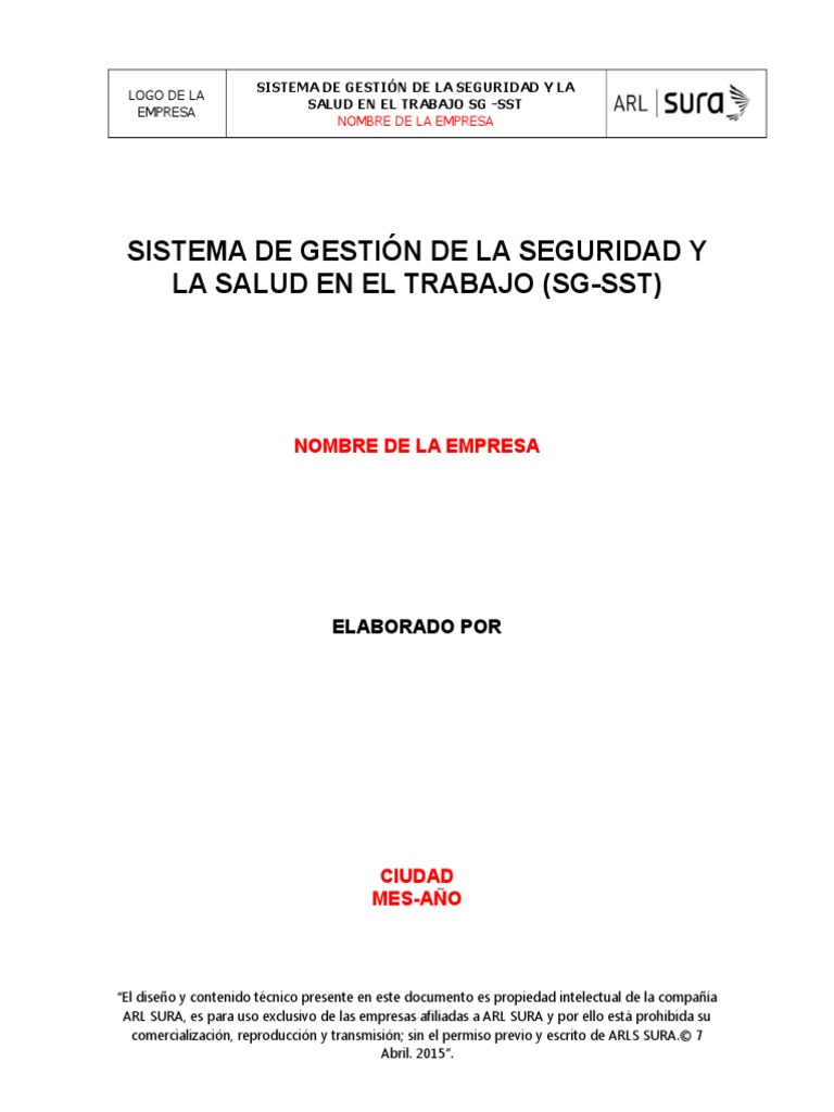 Sistema de Gestión de La Seguridad y Salud en El Trabajo | PDF