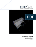 Summary report on structural analysis results