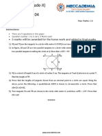 Weekly Test (Grade-X) Weekly Test No.04: 5 Marks Will Be Awarded For The Home Work and Added in Final Marks