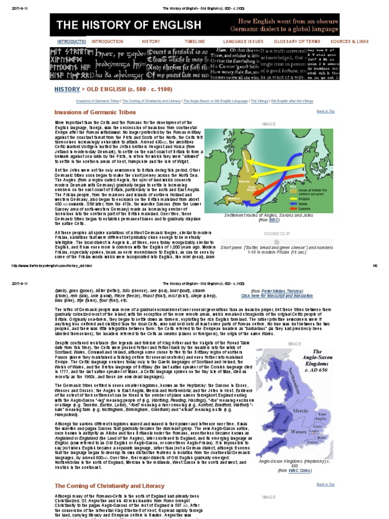Old English History: 500-1100 AD | PDF | Celts | Vikings