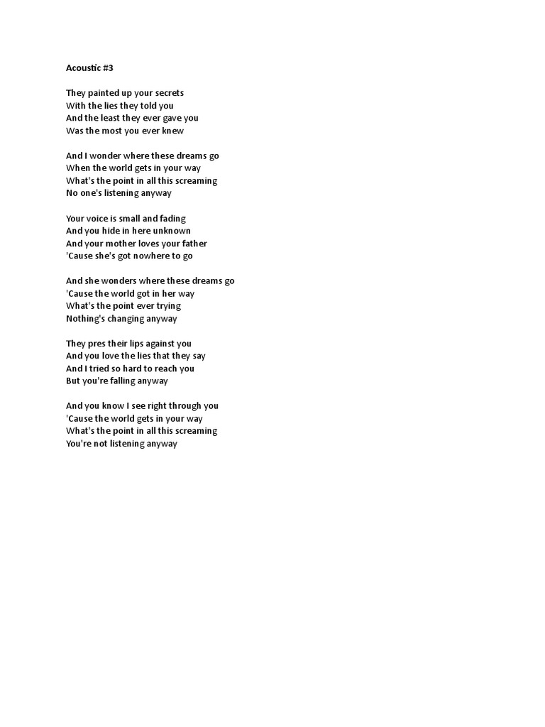 Acoustic Lyrics Nature