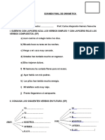 Examen Final de Gramática 4prim