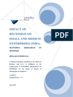 Impact of Recession On Small and Medium Enterprises (Smes) : BUSN20016: Research IN Business