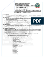 Concurso Matemáticas Comunicativas UGEL Pichari