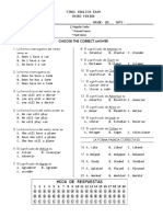 Final English Exam Third Period Themes:: NAME: - GRADE: 8º - DATE