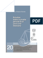 Estudios Sobre La Prueba Pericial en El Juicio Oral Mexicano