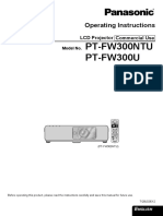 PT-FW300NTU PT-FW300U: Operating Instructions