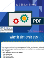 Introduction to CSS List Styles - Lesson 8