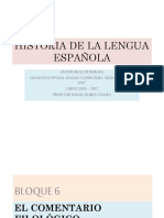 Historia de La Lengua Española Vi - El Comentario Filológico