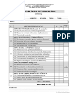 Lista de Cotejo de Exposición Oral