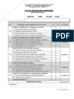 Lista de Cotejo de Discurso Oral